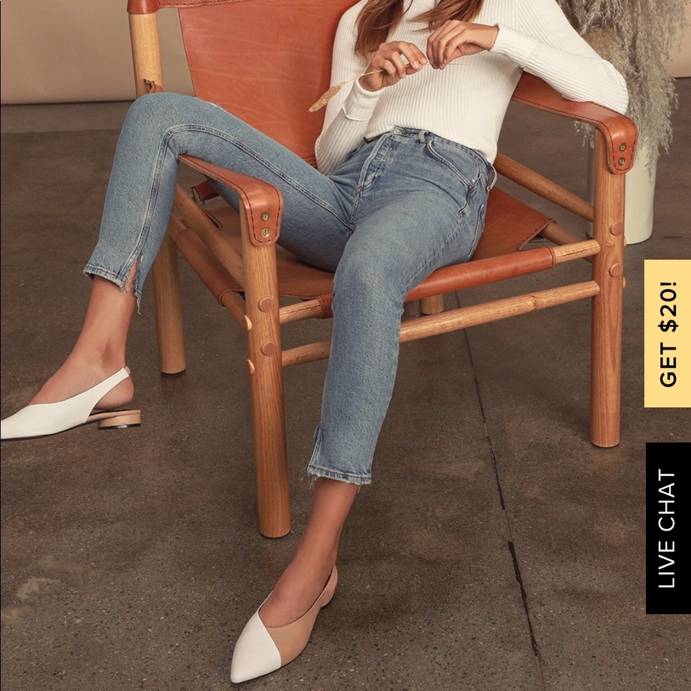 Lulu’s pointed-toe slingback flats